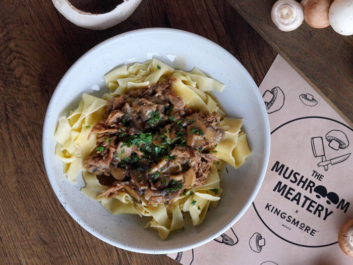 Mixed mushrooms and pork shoulder ragu