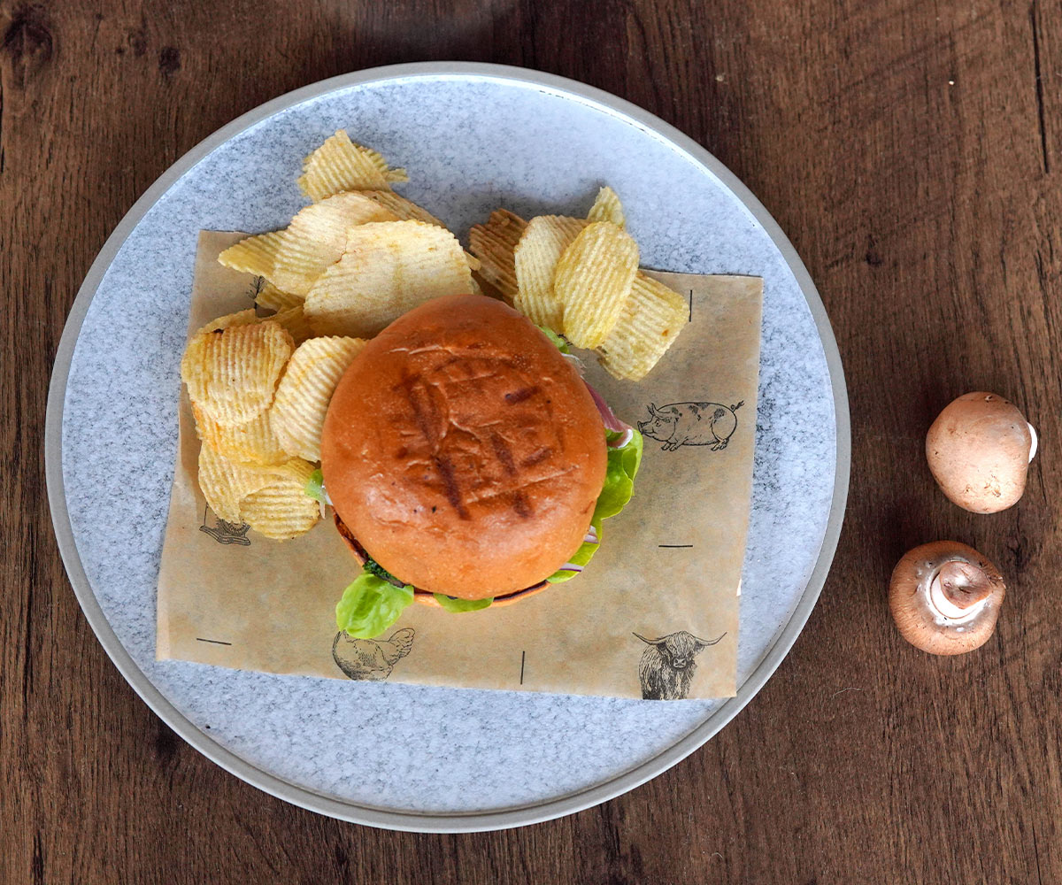 Mushroom wellington burger