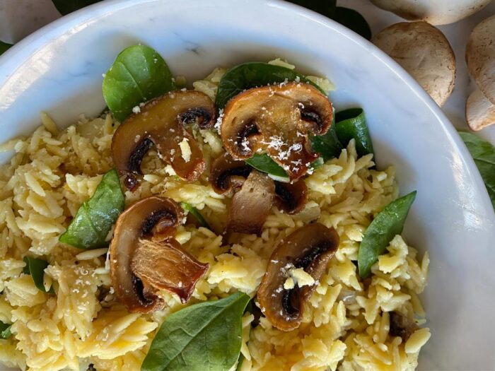 Mushroom Orzo